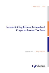 13-03 Income Shifting Between Personal and Corporate Income Tax Bases